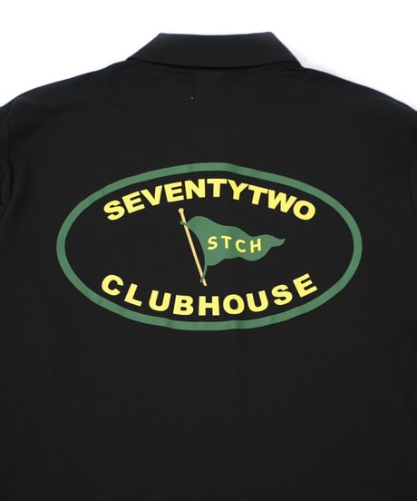 STCH ORIGINAL【Flag logo polo L/S-black】