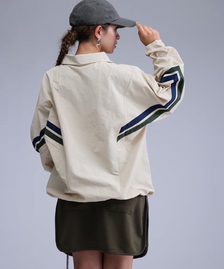 【ANTIQUAGOLF×STCH】Line design Pullover-beige