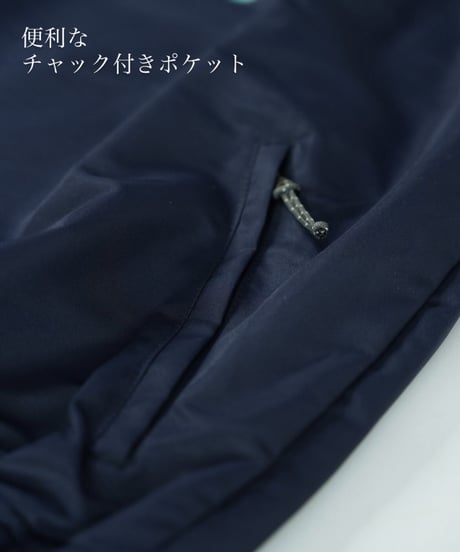 STCH 【college logo nylon vest-navy】