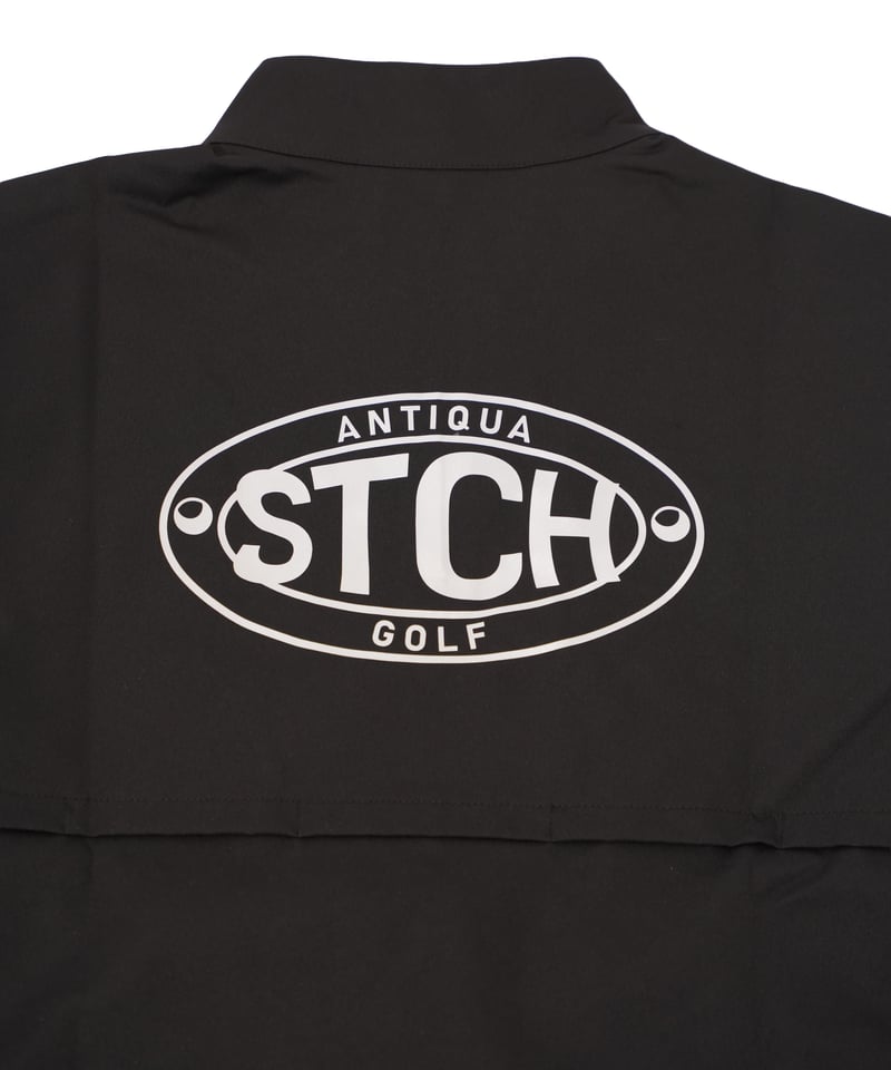 ANTIQUAGOLF×STCH】 Half Zip LOGO Tops-black | 【