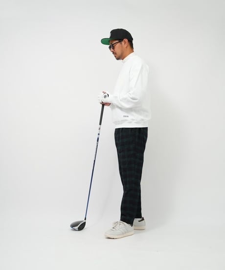 STCH【College Logo crew neck-white】