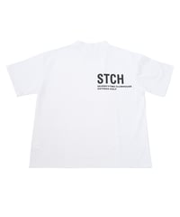 【 ANTIQUAGOLF×STCH 】printed short sleeve tops-white