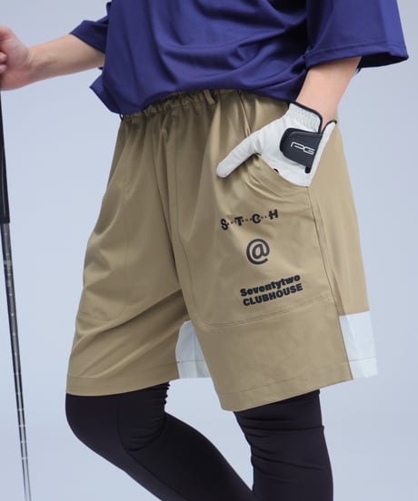 【ANTIQUAGOLF×STCH】UNISEX(ユニセックス)logo halfpants-beige