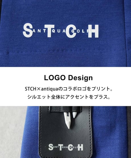 【ANTIQUA GOLF×STCH】LADIES（レディース）Colorblock Half Skirt-navy