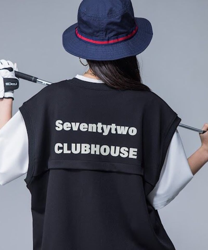 【ANTIQUAGOLF×STCH】（ユニセックス）　ベスト ANTIQUAGOLF×STCH】UNISEX（ユニセックス）V-neck back log