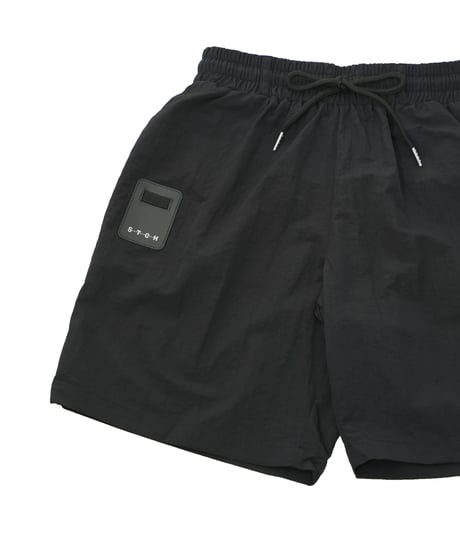 【ANTIQUAGOLF×STCH】UNISEX(ユニセックス)tech nylon shorts-black