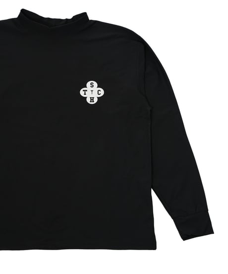 STCH ORIGINAL【 Clover logo mock neck-black 】