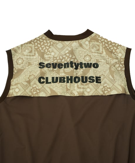 【 ANTIQUAGOLF×STCH 】paisley pattern vest-brown
