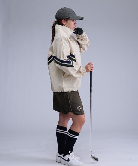 【ANTIQUAGOLF×STCH】Line design Pullover-beige