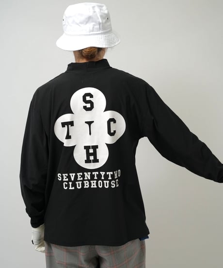 STCH ORIGINAL【 Clover logo mock neck-black 】