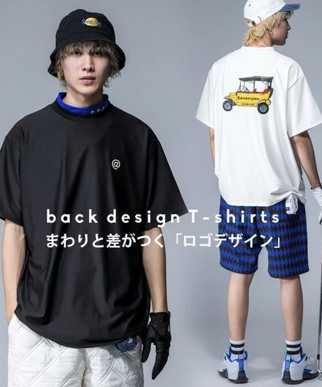 【ANTIQUAGOLF×STCH】UNISEX（ユニセックス）back print tee-black