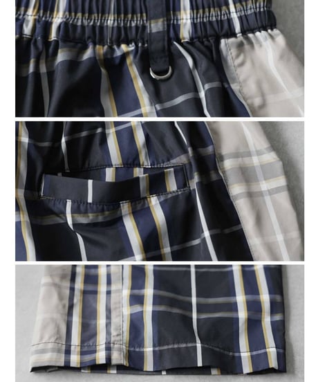【ANTIQUAGOLF×STCH】 Check Logo Pants-black