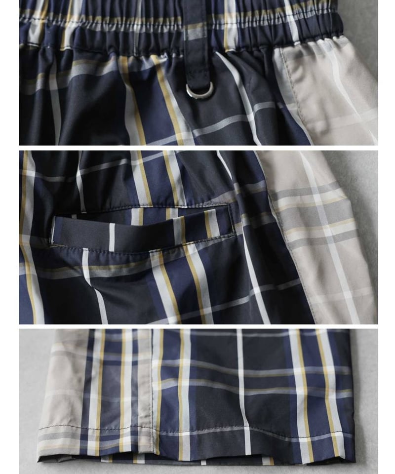 ANTIQUAGOLF×STCH】 Check Logo Pants-black | 【公式