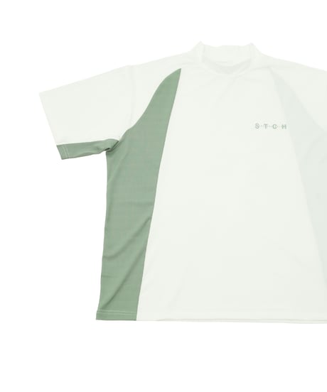 【 ANTIQUAGOLF×STCH 】Asymmetry Logo Tops-white