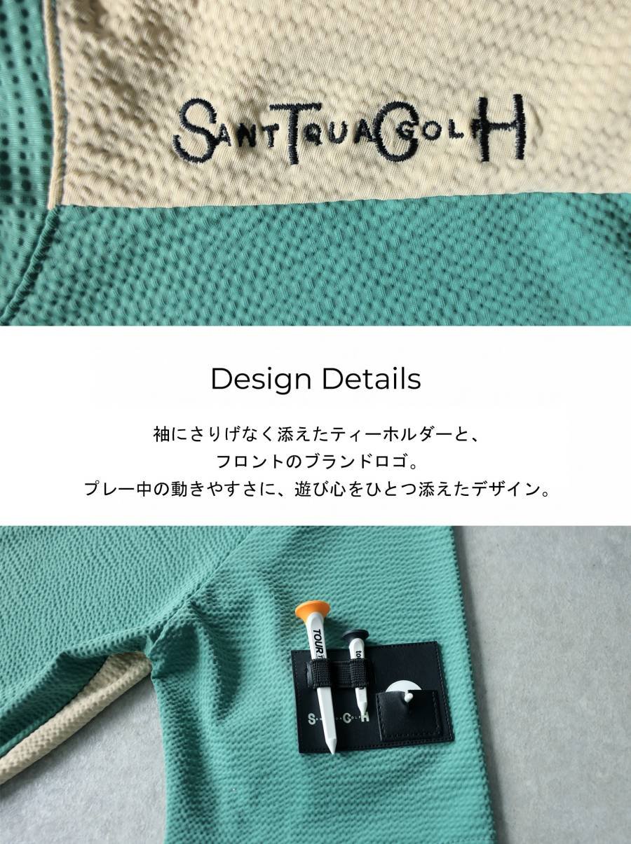 ANTIQUA GOLF×STCH】Mock Neck Tops-black | 【公式】S