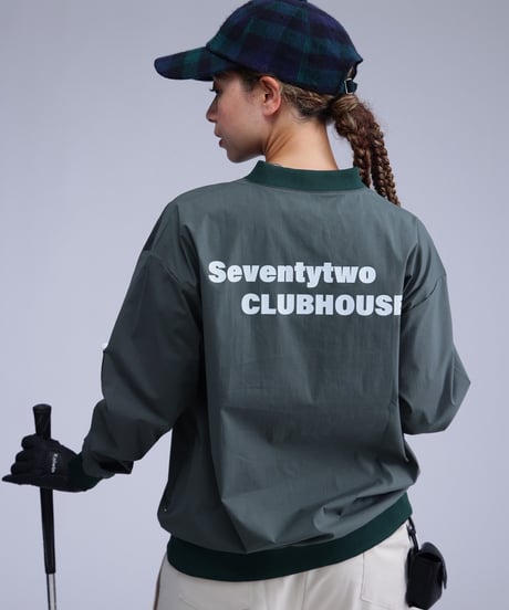 【ANTIQUAGOLF×STCH】v-neck logo tops-green