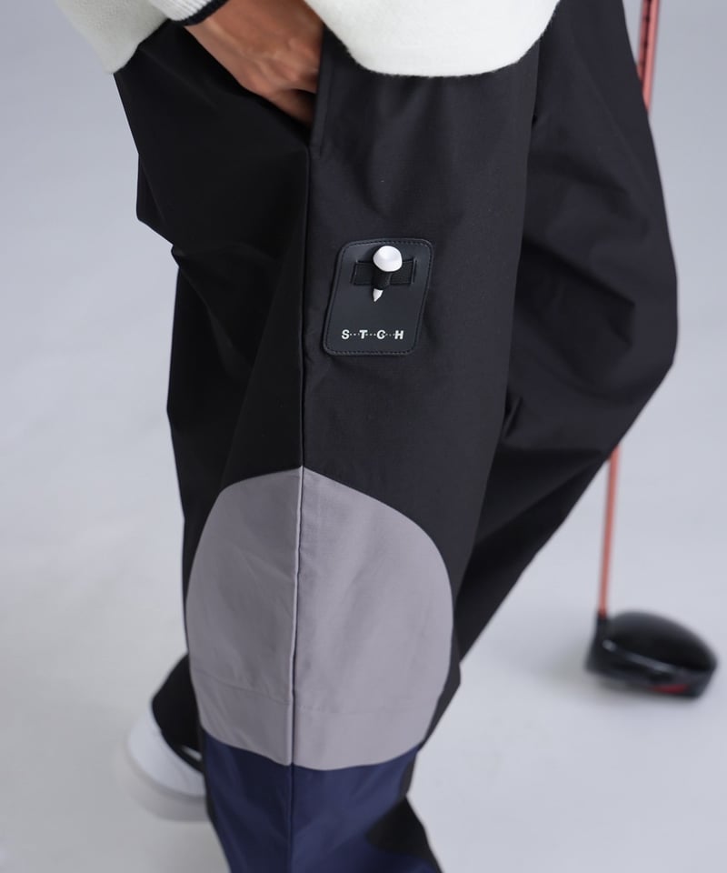 ANTIQUAGOLF×STCH】Color block pants-black | 【公式