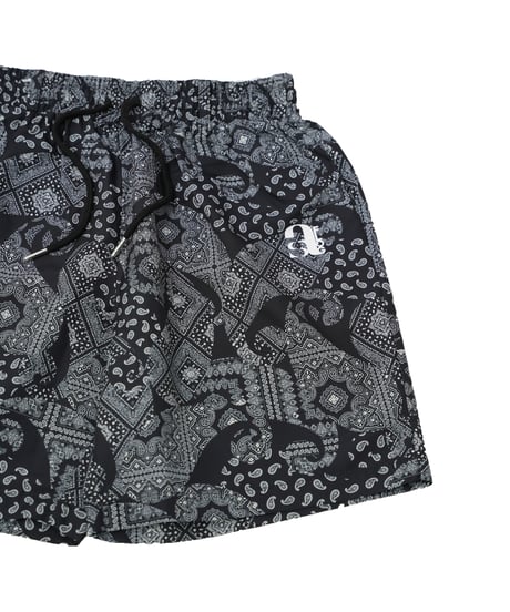 【 ANTIQUAGOLF×STCH 】paisley half pants-black