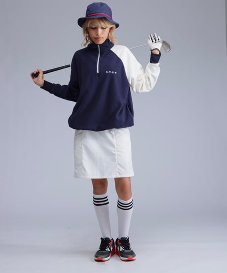 【ANTIQUAGOLF×STCH】LADIES（レディース）pocket design skirt-white