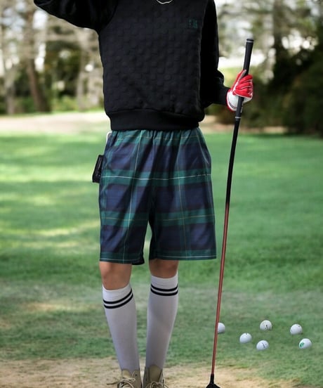 【ANTIQUAGOLF×STCH】dot layered tops-black