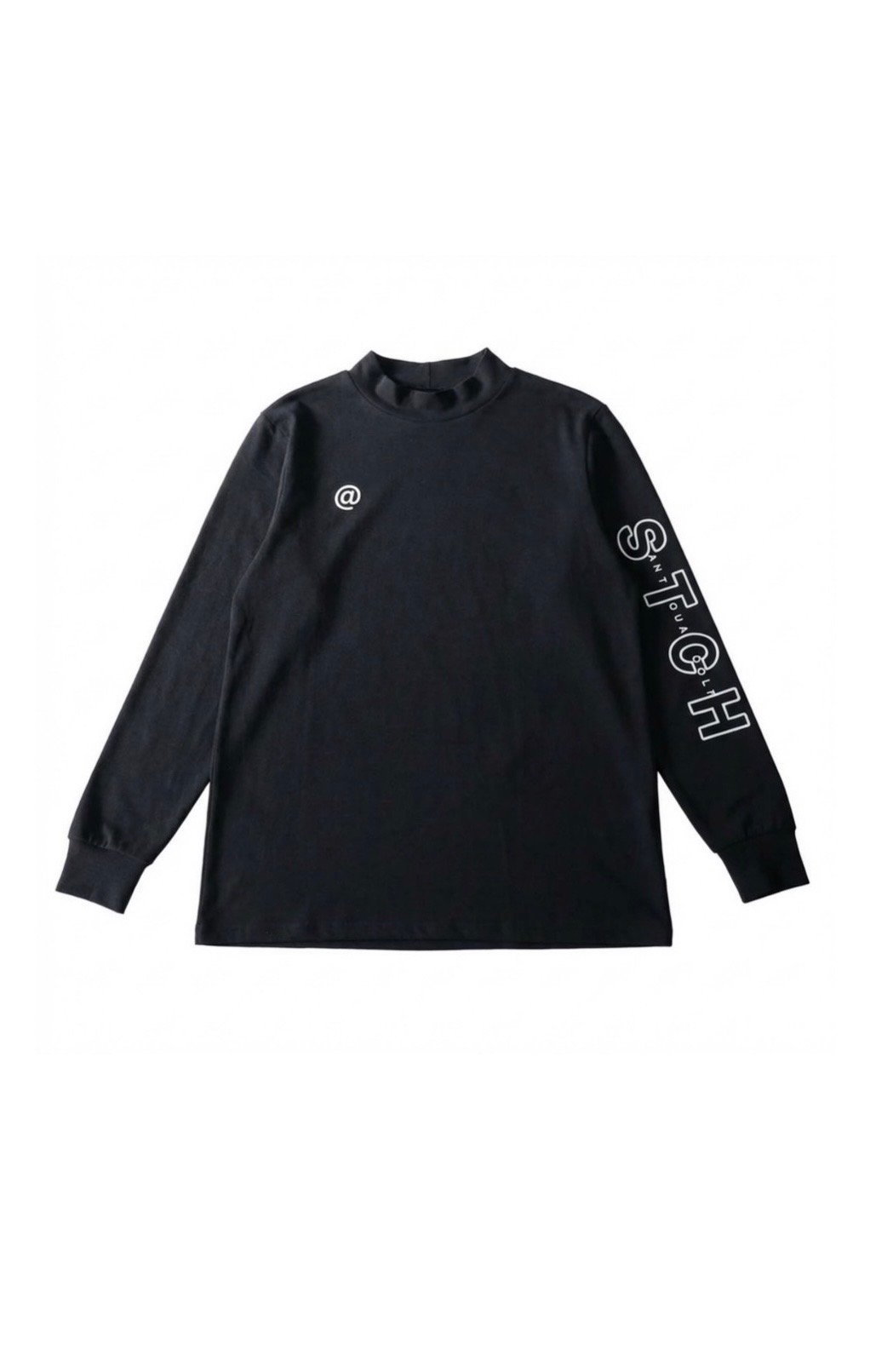 ANTIQUA GOLF×STCH】UNISEX（ユニセックス） ロゴ モックネックT-bl