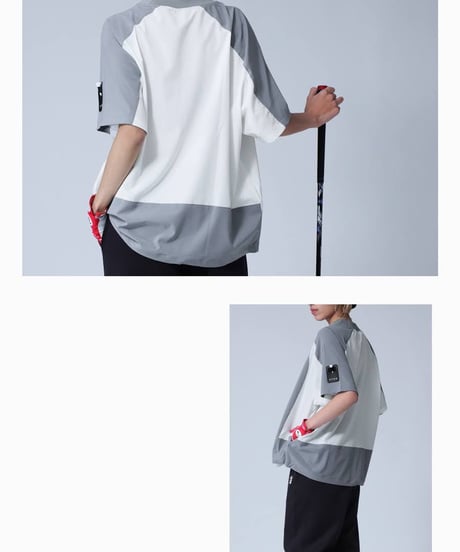 【ANTIQUAGOLF×STCH】UNISEX(ユニセックス)colored tech halfsleeve-gray