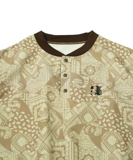 【 ANTIQUAGOLF×STCH 】paisley pattern vest-brown