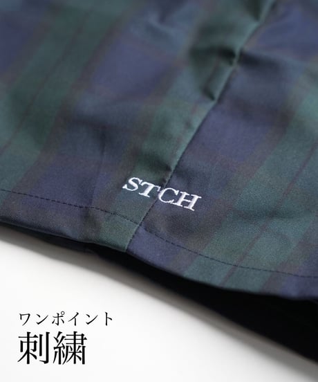 STCH ORIGINAL 【Twotuck shorts-black watch 】