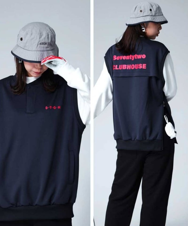 ANTIQUAGOLF×STCH】UNISEX（ユニセックス）ゴルフウェア ANTIQUAGOLF×STCH】UNISEX（ユニセックス）ribbed coler to