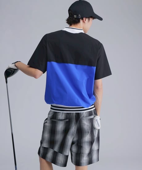 【 ANTIQUAGOLF×STCH 】backcolor mockneck tops-black