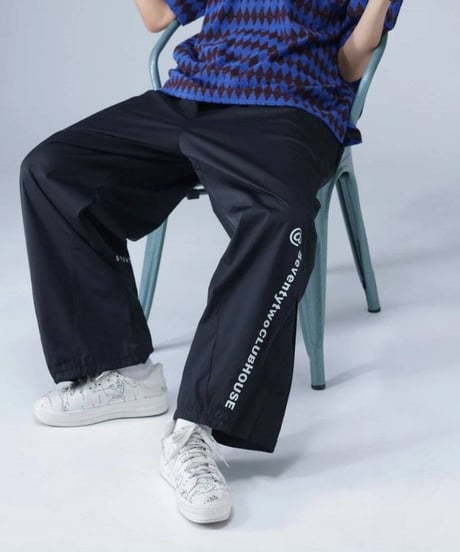 【ANTIQUAGOLF×STCH】UNISEX（ユニセックス）logo pants-black