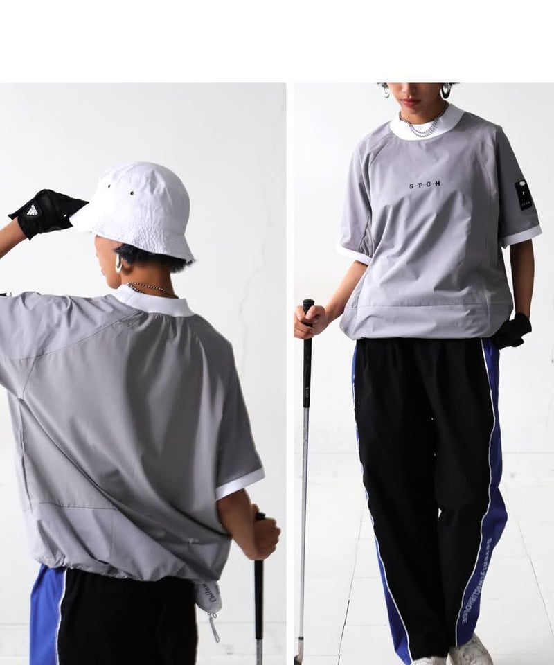 ANTIQUAGOLF×STCH】UNISEX（ユニセックス）ribbed coler to