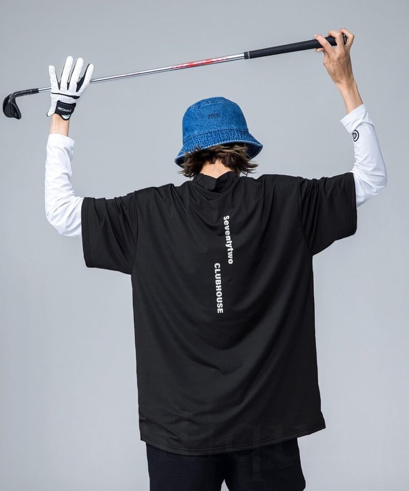 ANTIQUAGOLF×STCH】UNISEX(ユニセックス)mockneck logo T ANTIQUAGOLF×STCH】UNISEX(ユニセックス)mockneck logo T