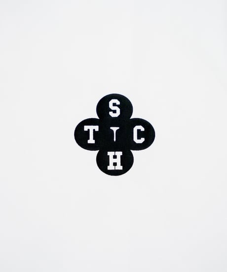 STCH ORIGINAL【 Clover logo mock neck-white 】