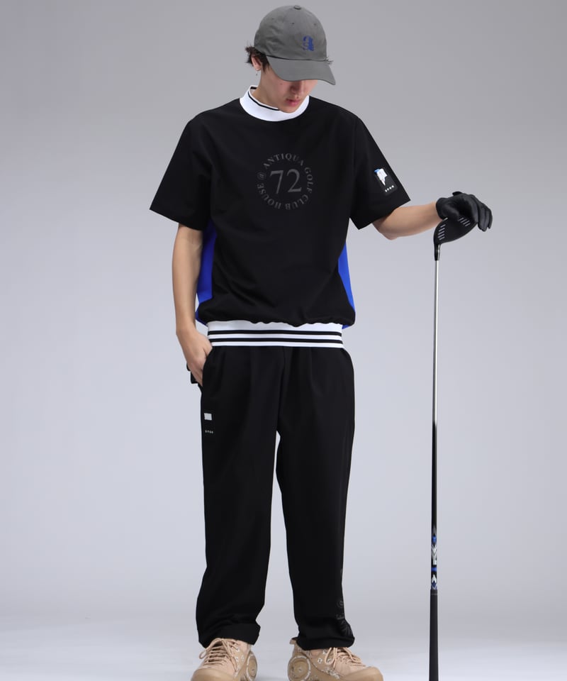 ANTIQUAGOLF×STCH 】color combination pants-bla