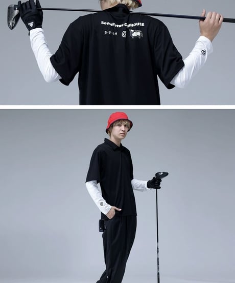 【ANTIQUAGOLF×STCH】UNISEX（ユニセックス）接触冷感×UVカット longsleeve under shirt-white