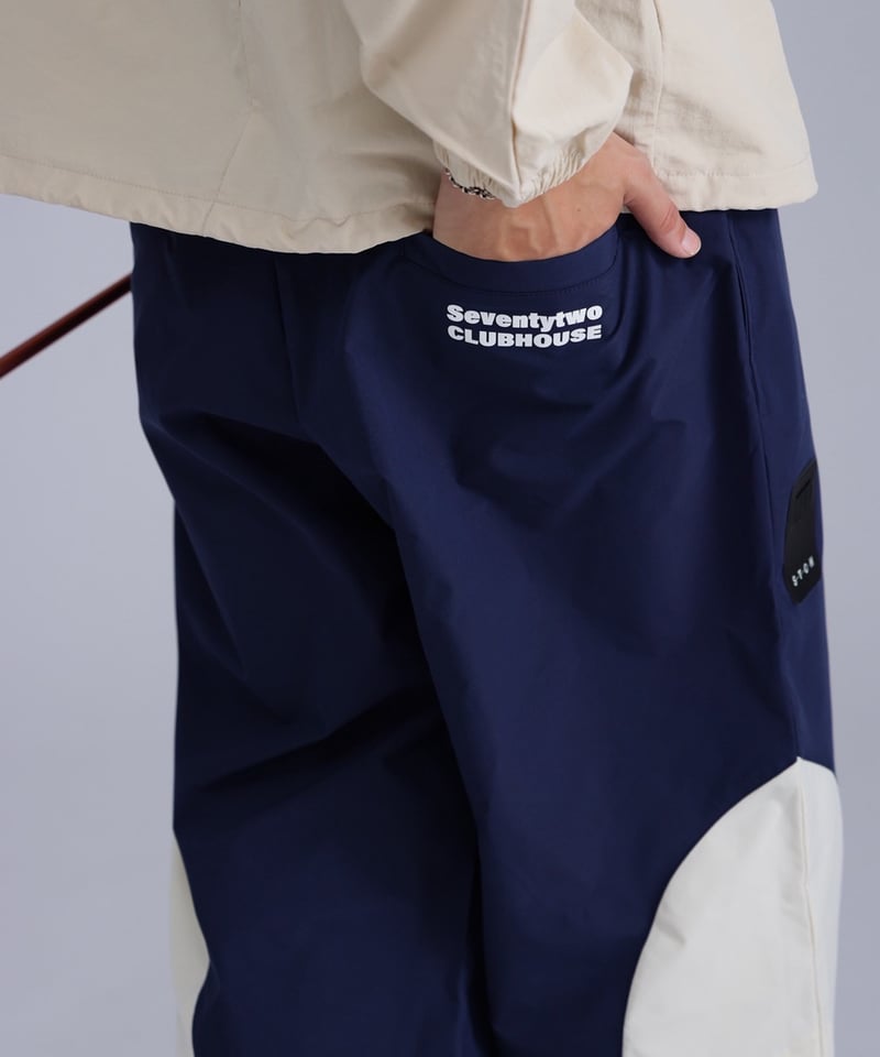 ANTIQUAGOLF×STCH】Color block pants-navy | 【公式】