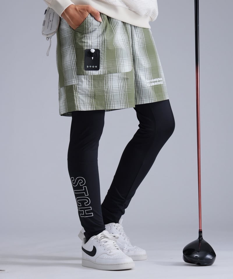 ANTIQUAGOLF×STCH】Logo leggings-black | 【公式】STC