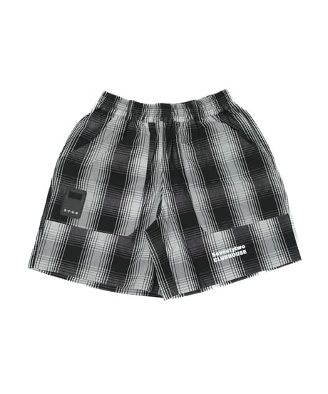 【ANTIQUAGOLF×STCH】UNISEX(ユニセックス) check half pants-black
