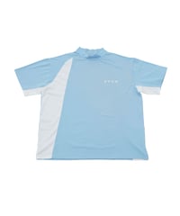 【 ANTIQUAGOLF×STCH 】Asymmetry Logo Tops-light blue