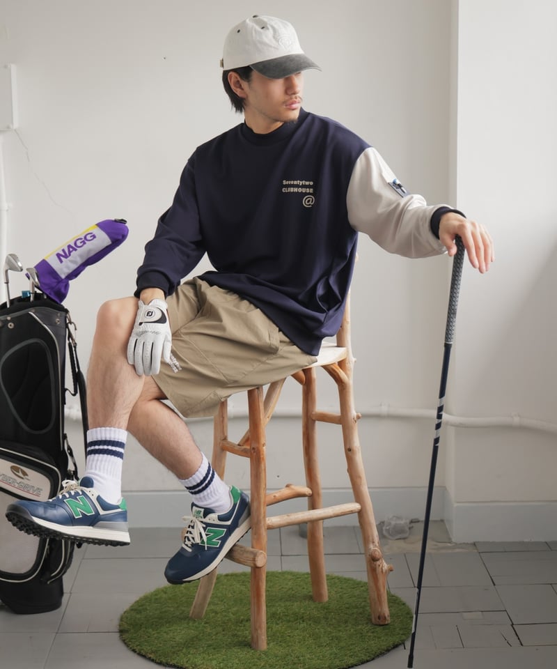 ANTIQUAGOLF×STCH 】punch tops-navy | 【公式】STCH