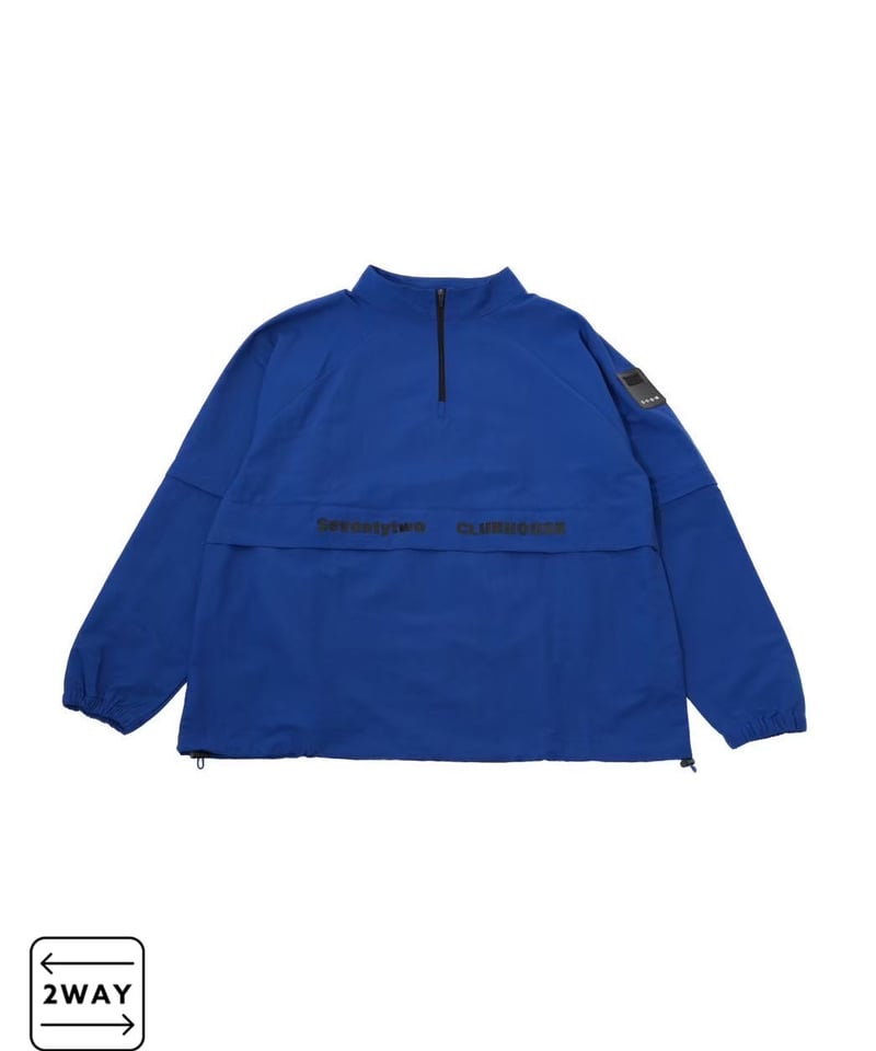 【まっさんSTCH】Regan 2wayプルオーバー　ゴルフウェア ANTIQUAGOLF×STCH 】regen 2waypullover-blue | 【