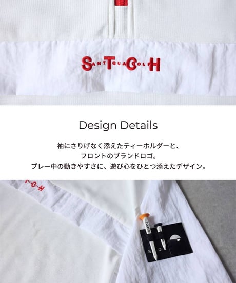 【ANTIQUA GOLF×STCH】Half-Zip pullover-black