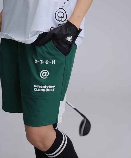 【ANTIQUAGOLF×STCH】UNISEX(ユニセックス)logo halfpants-green