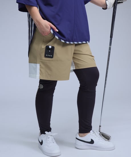 【ANTIQUAGOLF×STCH】UNISEX(ユニセックス)logo halfpants-beige