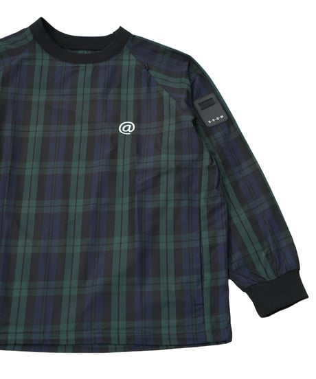 【ANTIQUAGOLF×STCH】UNISEX（ユニセックス）check logo pullover-blackwatch
