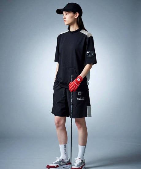 【ANTIQUA GOLF×STCH】Mock Neck Tops-black