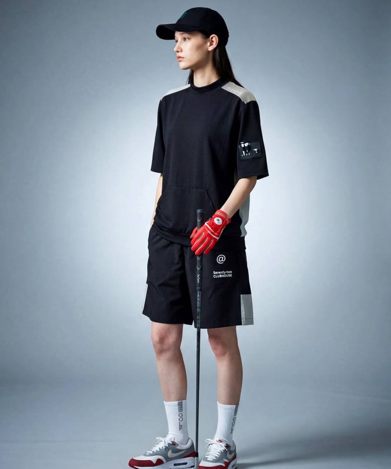 ANTIQUA GOLF×STCH】Mock Neck Tops-black | 【公式】S