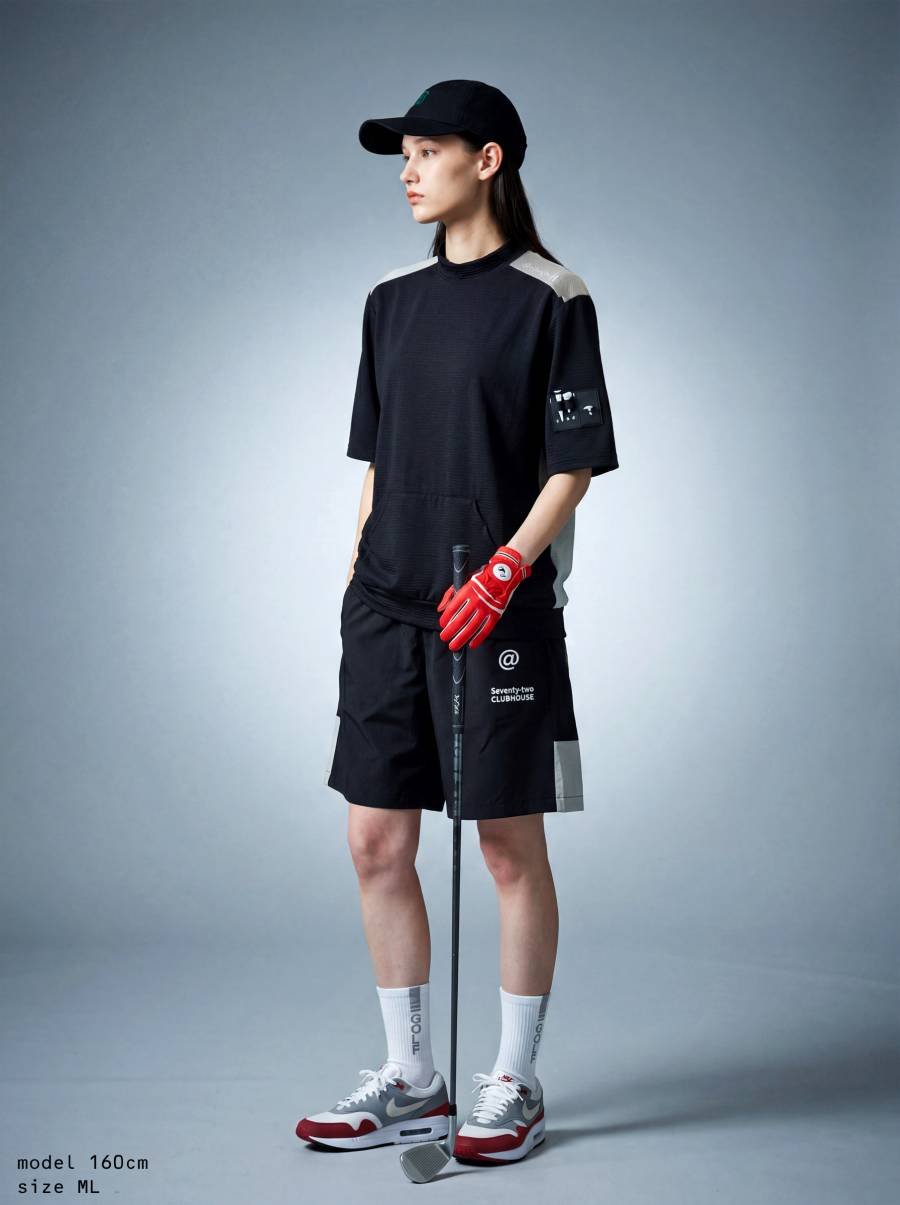 ANTIQUA GOLF×STCH】Mock Neck Tops-black | 【公式】S