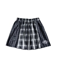【ANTIQUAGOLF×STCH】 Check Logo Skirt-black